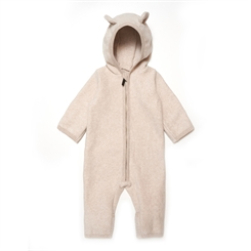 Huttelihut Mushi baby suit w/ears cotton fleece - Camel